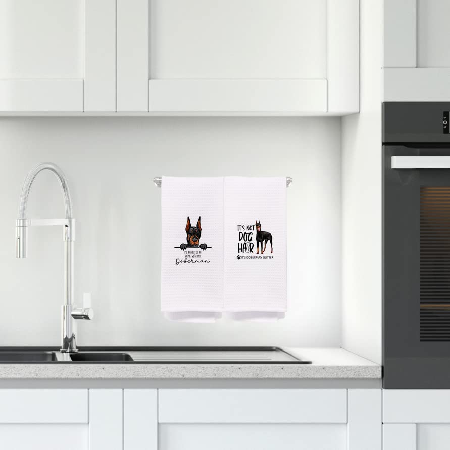 Negiga Doberman Gifts,Doberman Gifts For Women,Kitchen Towels,Kitchen Towels And Dishcloths Sets,Towels Sets Of 4