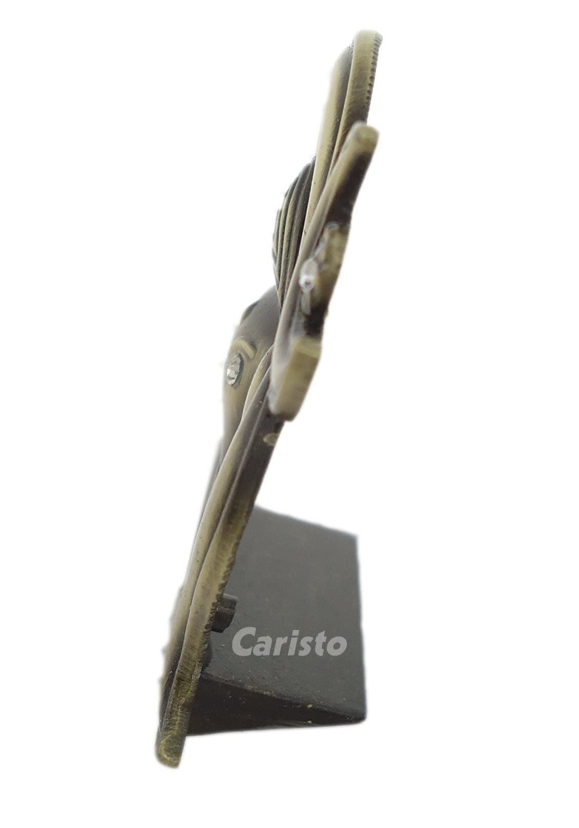 Caristo Om Ganesh Idol | Om Ganesha Idol | Ganpati Vinayaka Idol (Id-61) Green Metal Statue For Car Dashboard | Home Dcor | Mand