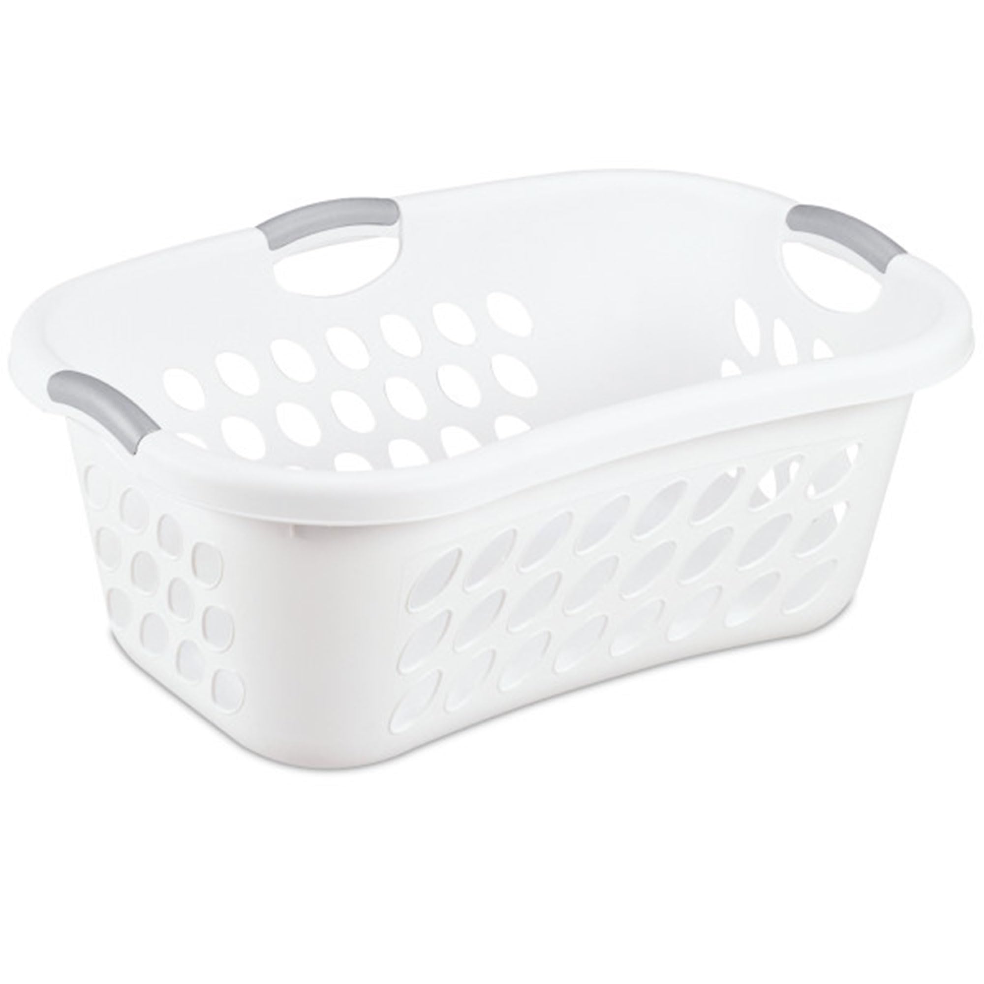 Sterilite 1.25 Bushel Ultra Hiphold Laundry Basket, Plastic With Comfort Handles And Hip Hugging Curve For Easy Carrying Of Clot
