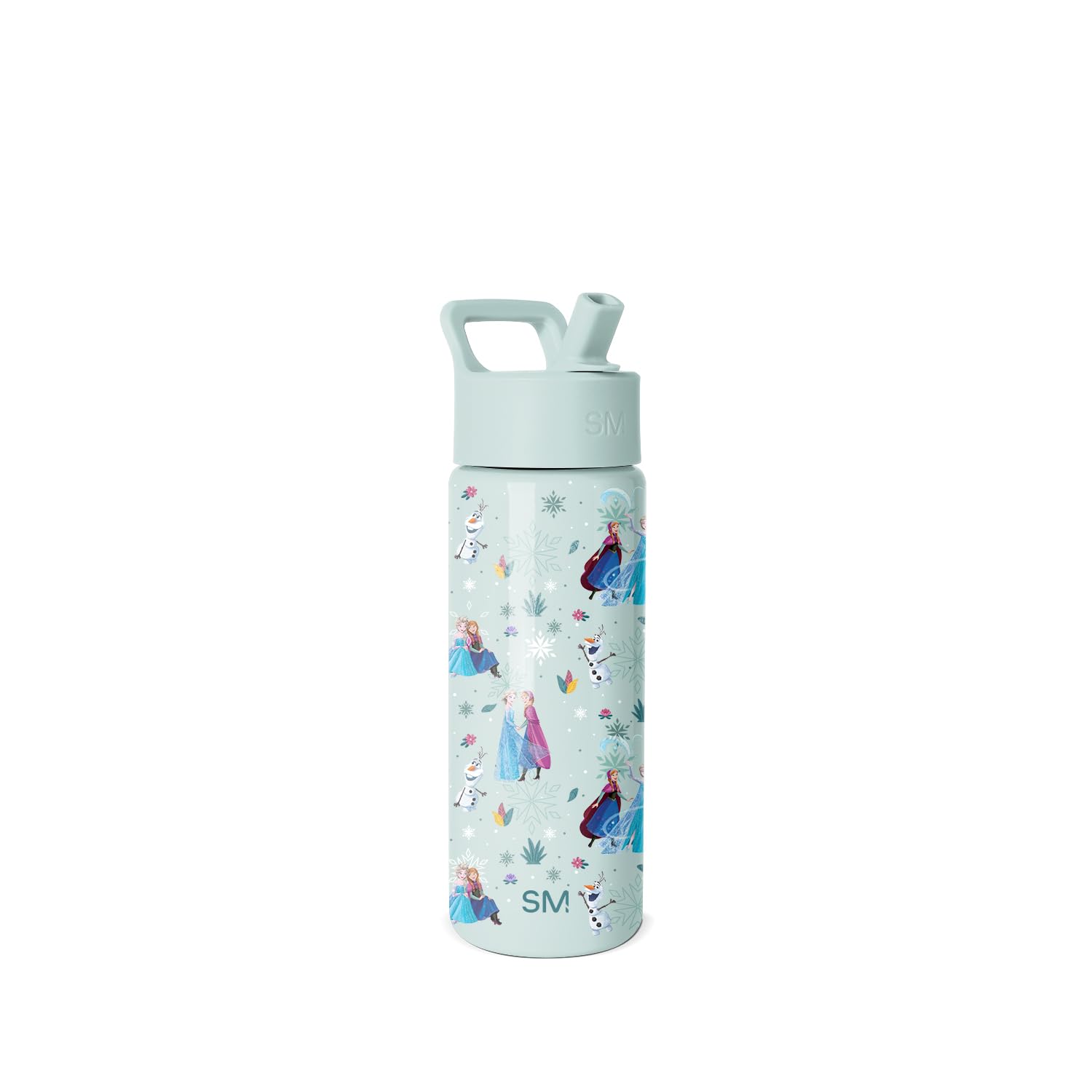 Simple Modern Disney Frozen Kids Water Bottle with Straw Lid | 18oz Insulated Stainless Steel Kids Tumbler & Spill Proof Toddler
