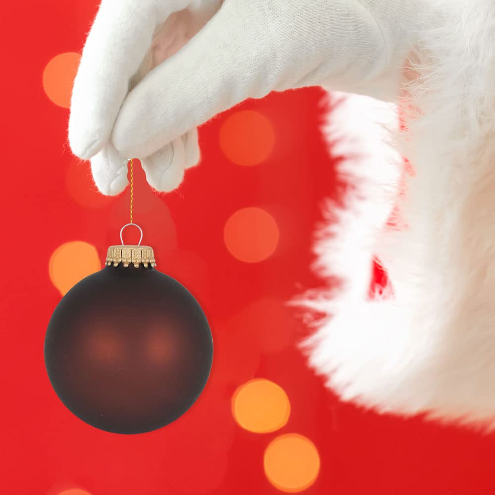 Glass Christmas Tree Ornaments - 67mm / 2.63 [8 Pieces] Designer Balls from Christmas By Krebs Seamless Hanging Holiday Decor (V