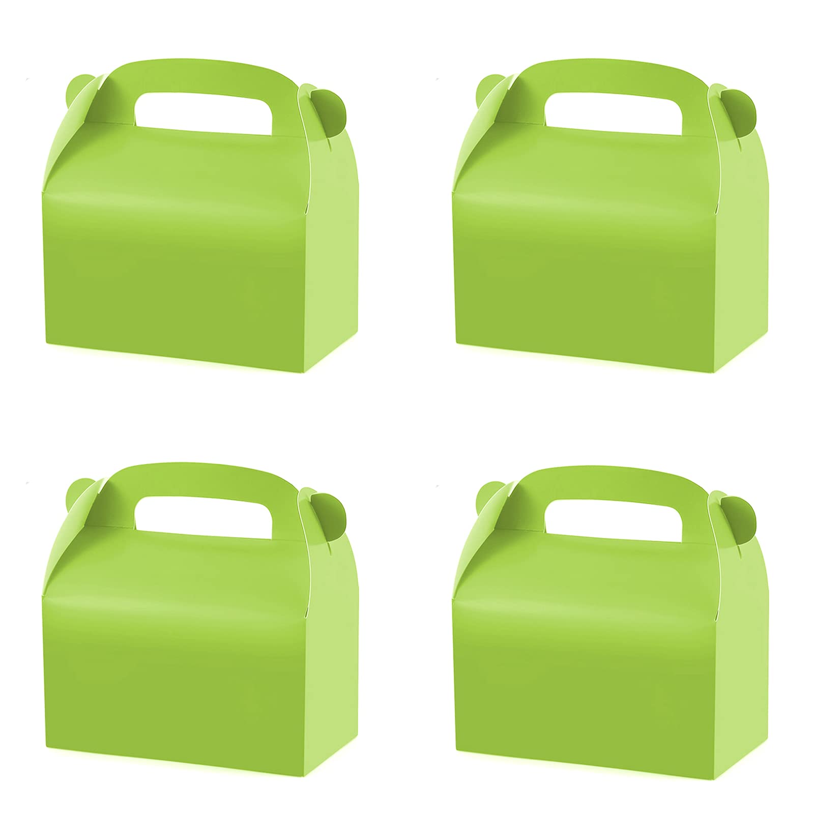 Oletx 30-Pack Green Party Favor Treat Boxes, Goodie Boxes, Gable Paper Gift Boxes With Handles. Perfect For Gardening/Green Thum