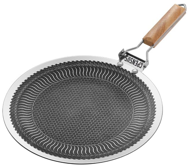 Cpensus Tawa 2.8Mm Thick Triply Stainless Steel Tava For Roti Honeycomb Tawa Cookware Foldable Handle Scratch Resistance With In