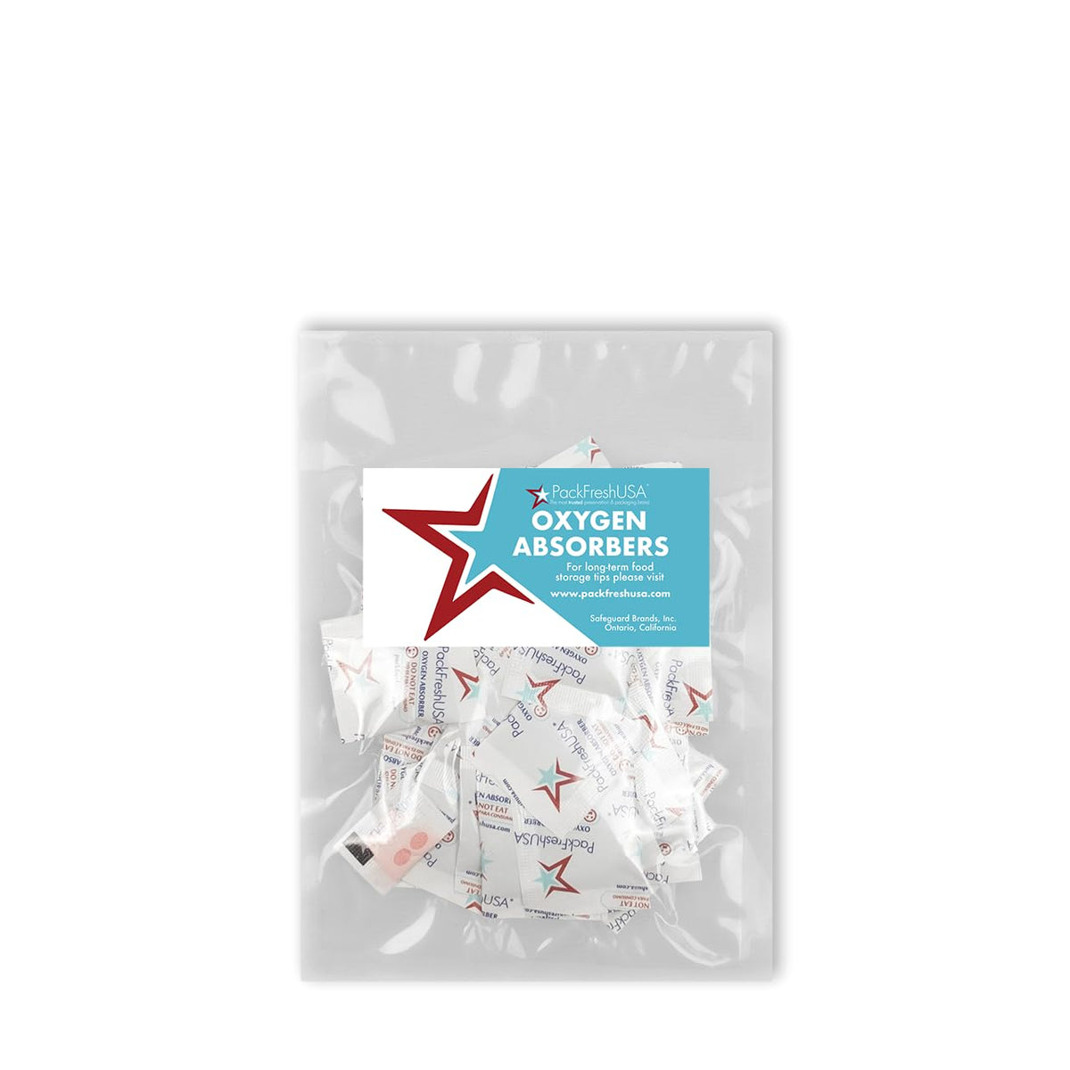 Packfreshusa: 50 Pack - 50Cc Oxygen Absorber Packs - Food Preservation - Long-Term Food Storage Guide Included