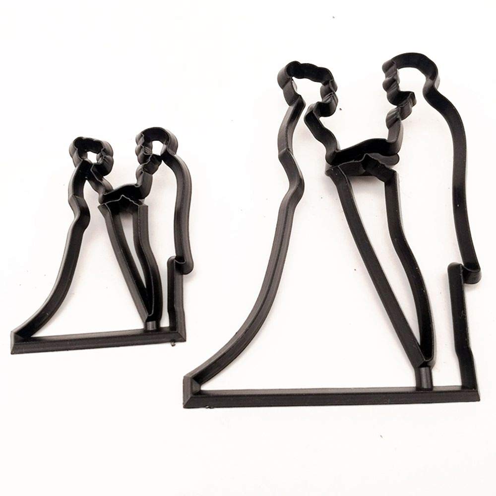 Eorta Set Of 9 Fondant/Cookie Cutter Couples Silhouette Gumpaste Flowers Sugar Craft Mold Cake Decorating Tools For Husband And
