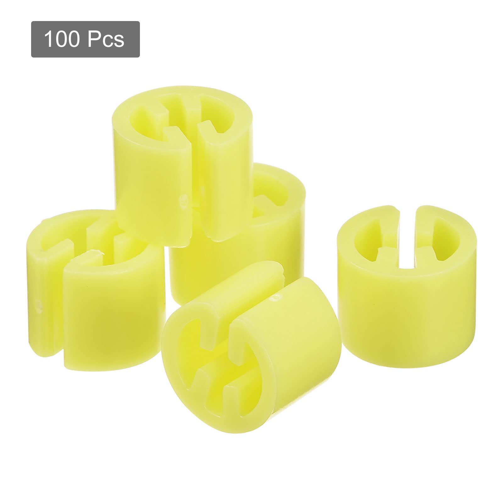Meccanixity Clothes Hanger Marker Blank Fit 3.5Mm Rod For Garment Color Coding Yellow Count 100