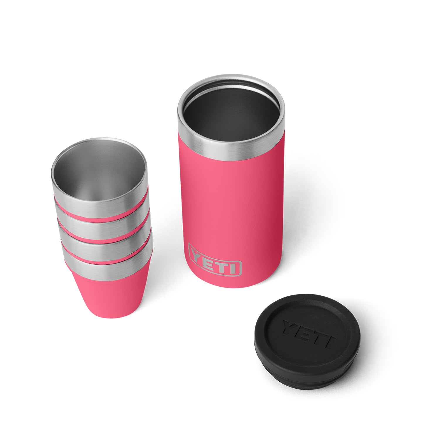 YETI Shot Glasses with Carrying Case, Set of 4, Tropical Pink