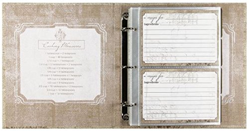 C.R. Gibson Rustic Silverware Recipe Book, 8.32'' W X 9.4'' H X 1.75'' D