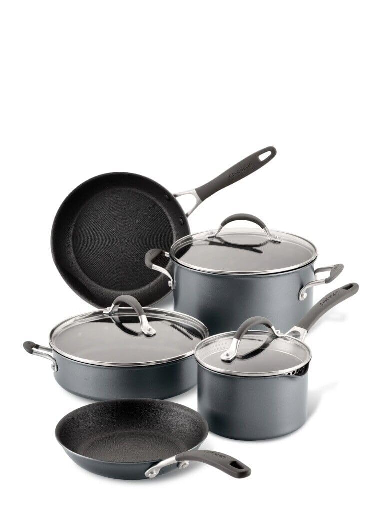 Circulon Scratch Defense Induction Hob Pan Set of 5  Pots and Pans Sets Non Stick with Extreme Non Stick, Dishwasher & Oven Saf