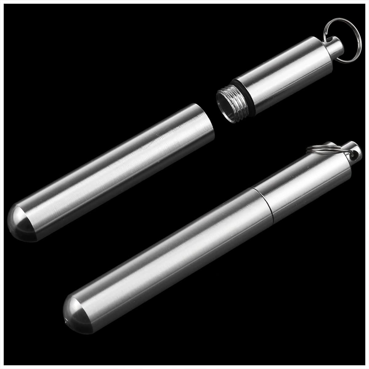 Haidong Portable Toothpick Box With Keychain, Metal Toothpick Holder For Outdoor Travel (2Pcs)