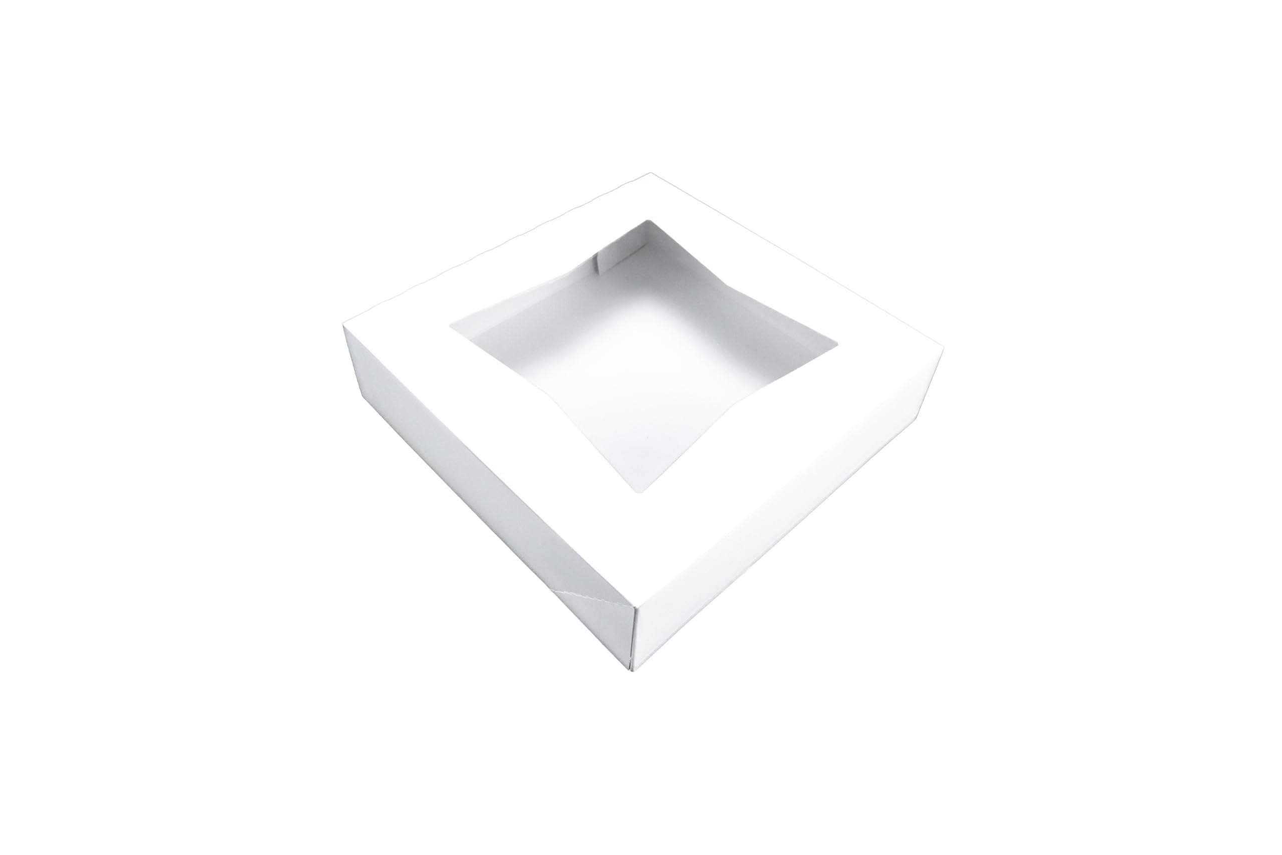 Sct White Window Bakery Boxes With Attached Flip Top, 4-Corner Beers Design, 10 X 10 X 2.5, White, Paper, 200/Carton