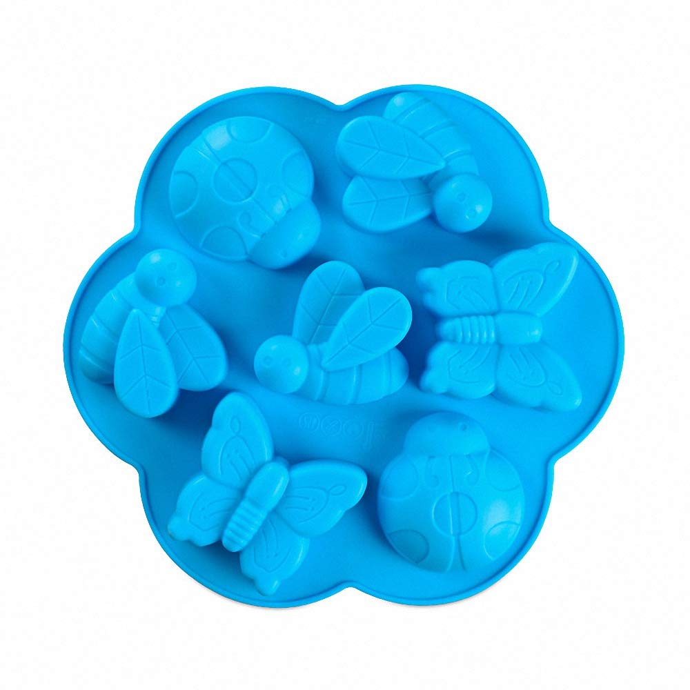 7 Jumbo Cavity Insect Baking Mold. Bee Butterfly Ladybug Cake Cupcake Dessert Baking Pan Chocolate Soap Pudding Jello Ice Cube T