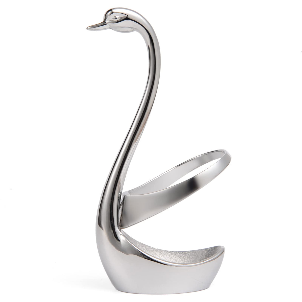Ansaw Elegant Small Silver Swan Base Holder For Coffee Bar & Dining, P ...