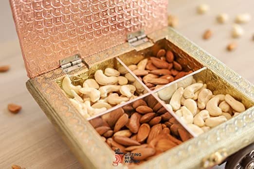 Handicrafts Decorative Empty Oxidized Wooden Dry Fruit Box/ Sweets Box/ Gift Box/ Mukhwash Box, Sopari Box/ Empty Box/ Wooden St
