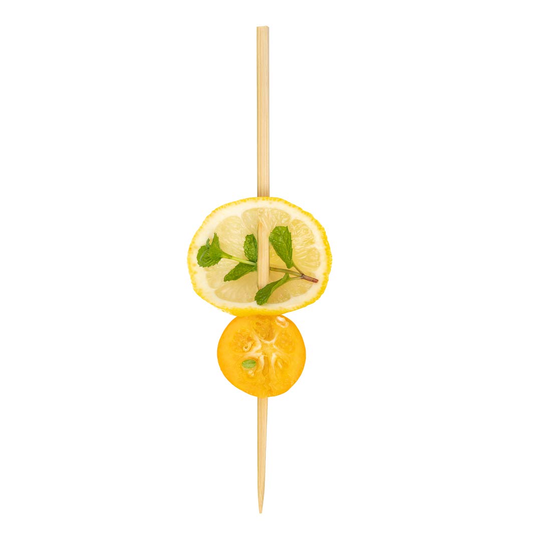 6.5 Inch Kebab Skewers, 100 Squared Wooden Skewers - Pointed, Sturdy, Natural Bamboo Skewer Sticks, Disposable, For Barbeques, P