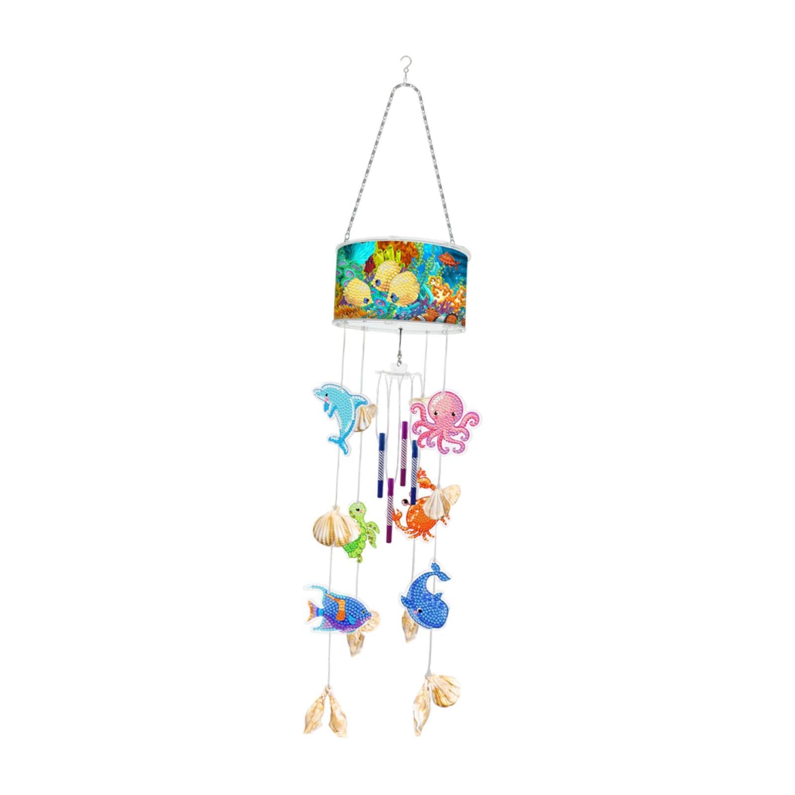 Trendynest Diy Wind Chime Yard Garden Courtyard Blue Dreamy Sea Wind Chime Decorative