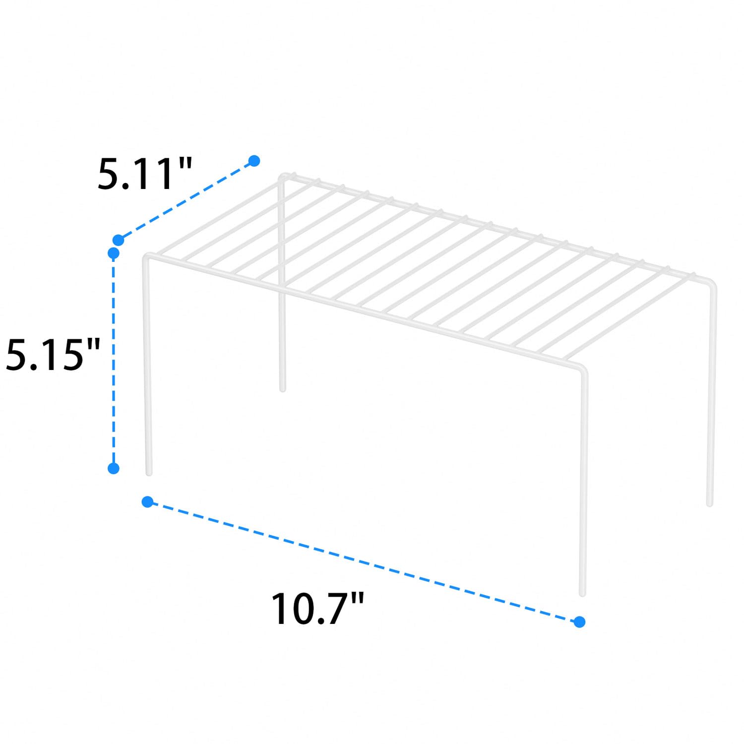 Gedlire Mini Kitchen Cabinet Shelf Organizers Set Of 2, Small White Wire Storage Shelves Rack For Pantry, Metal Dish Plate Organ