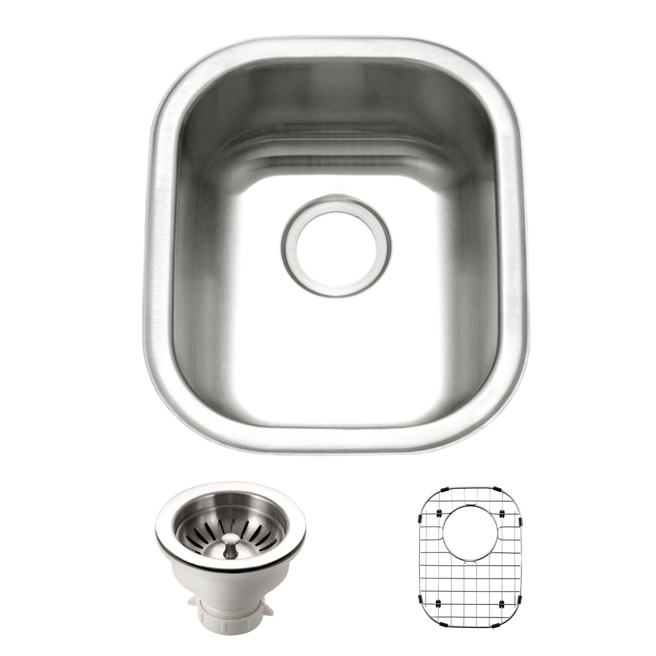 Houzer Cs-1407-1 Club Series Undermount Medium Bowl Bar/Prep Sink