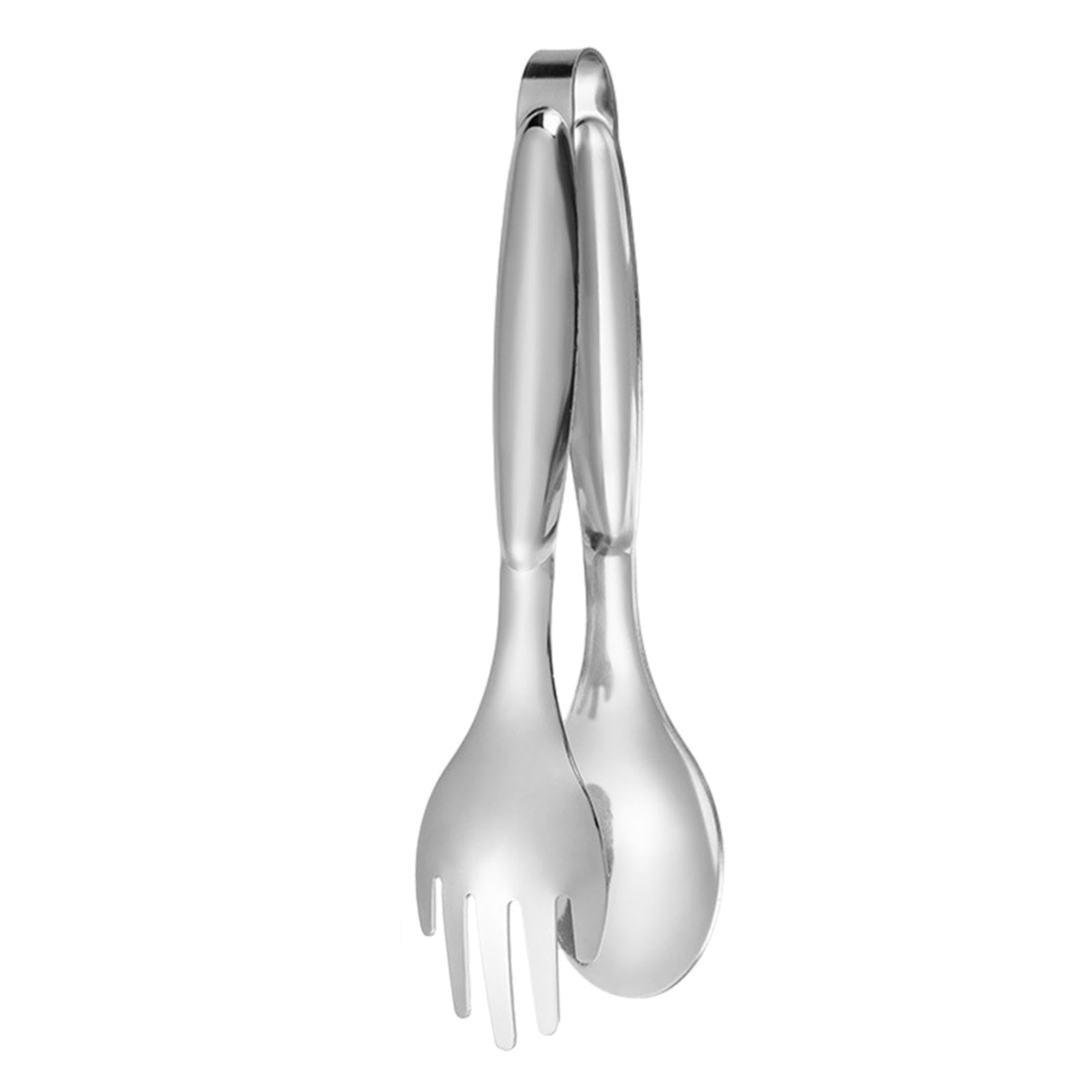 Ujeavette Stainless Steel Food Tongs Thicken Cooking Utensils For Catering Bread Party Silver
