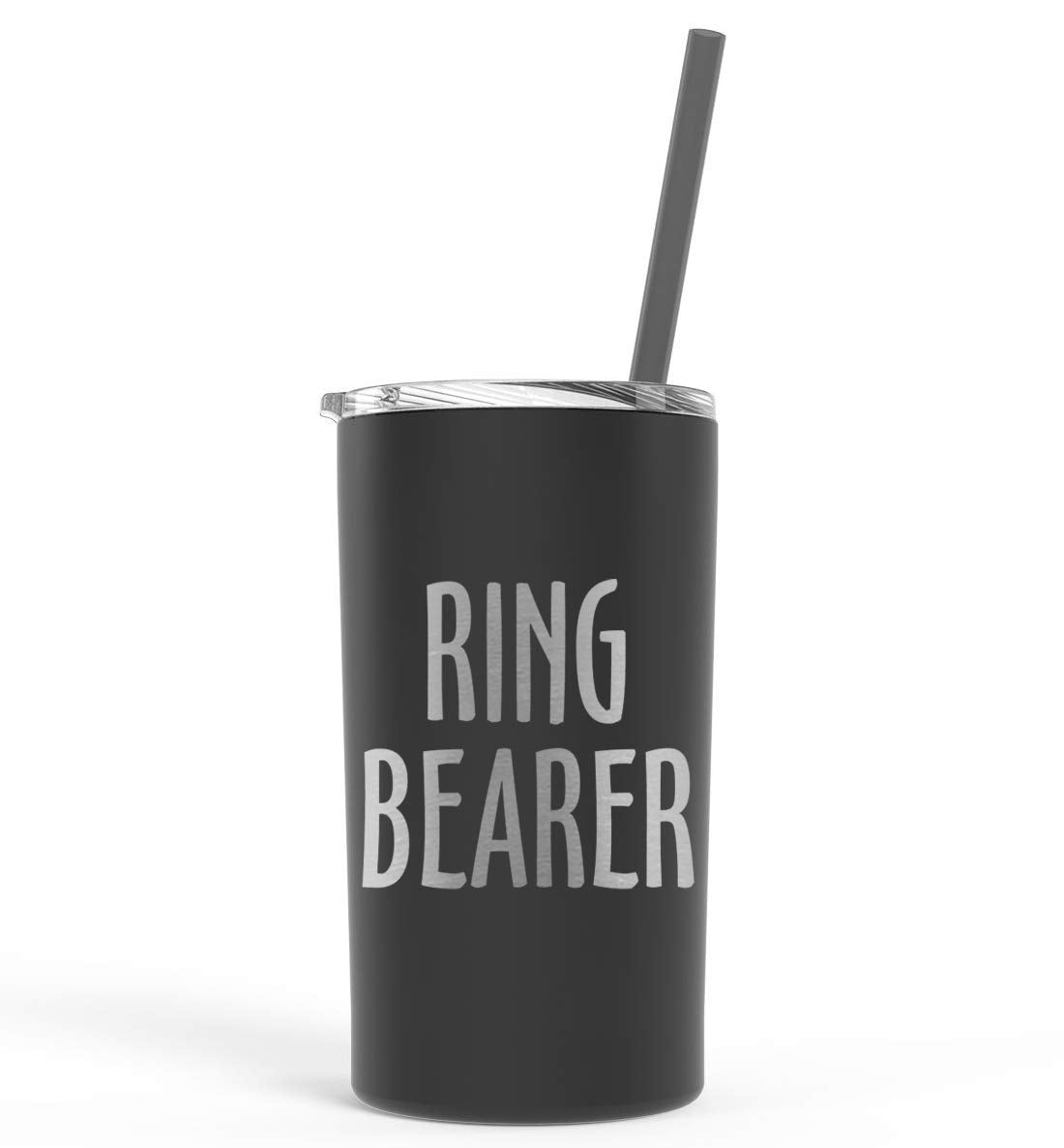 The Crafty Engineer Ring Bearer Tumbler With Straw - Unique Ring Bearer Proposal Gift - Ideal Ring Bearer Gift For Little Boys -