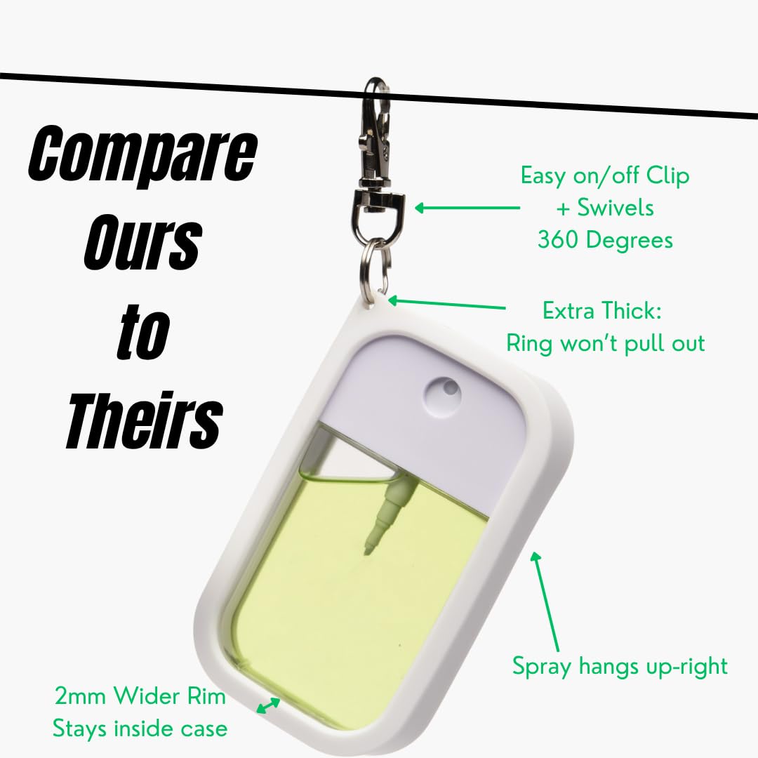 Paradise Curated Silicone Case Compatible With Touchland Hand Sanitizer Spray, Power Mist And Glow Mist 1 Fl Oz - Emerald Envy