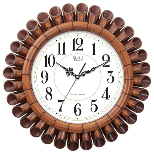 Ajanta Plastic Analog Wall Clock 15.7 Inches Vintage Wall Clock For Bedroom,Hall,Office And Drawing Room,White