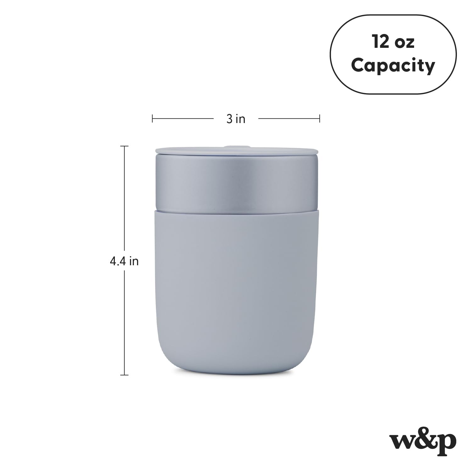 W&P Porter Ceramic Mug W/ Protective Silicone Sleeve, Terrazzo Cream 12 Ounces | On-The-Go | Reusable Cup For Coffee Or Tea | Po