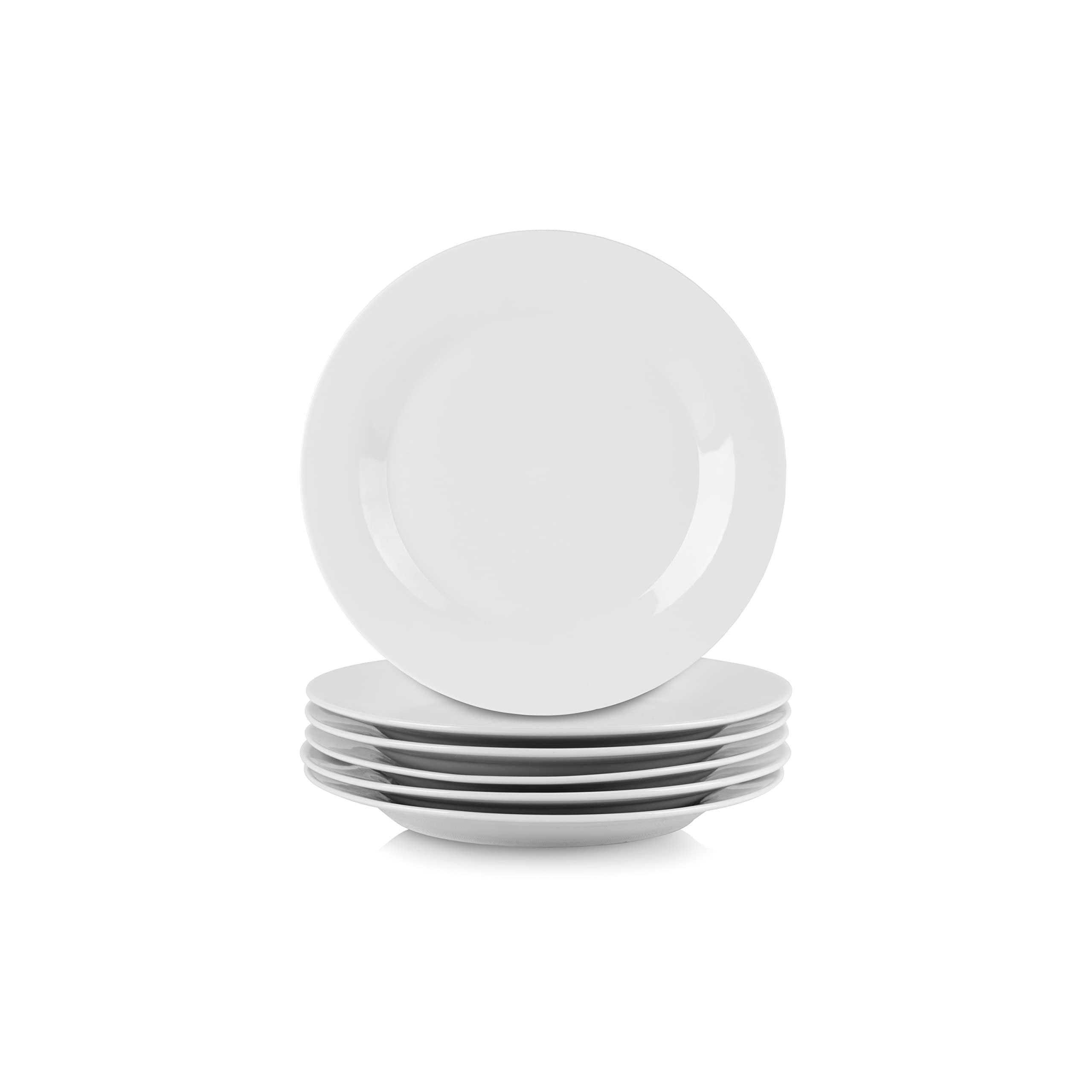 10 Strawberry Street Simply White 7.5 Round Salad Plate, Set of 6