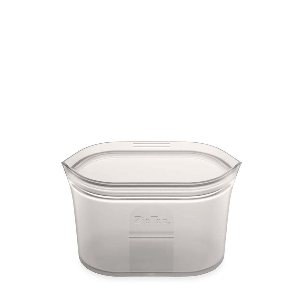 Zip Top Reusable Food Storage Bags | Small Dish [Gray] | Silicone Meal Prep Container | Microwave, Dishwasher And Freezer Safe |