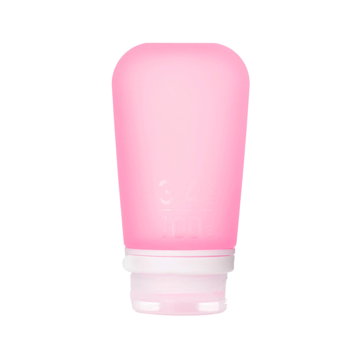 Humangear Gotoob+ (Large) | Refillable Silicone Travel Bottle | Locking Lid | Food-Safe Material | Pink, Large (3.4 Fl.Oz.; 100M