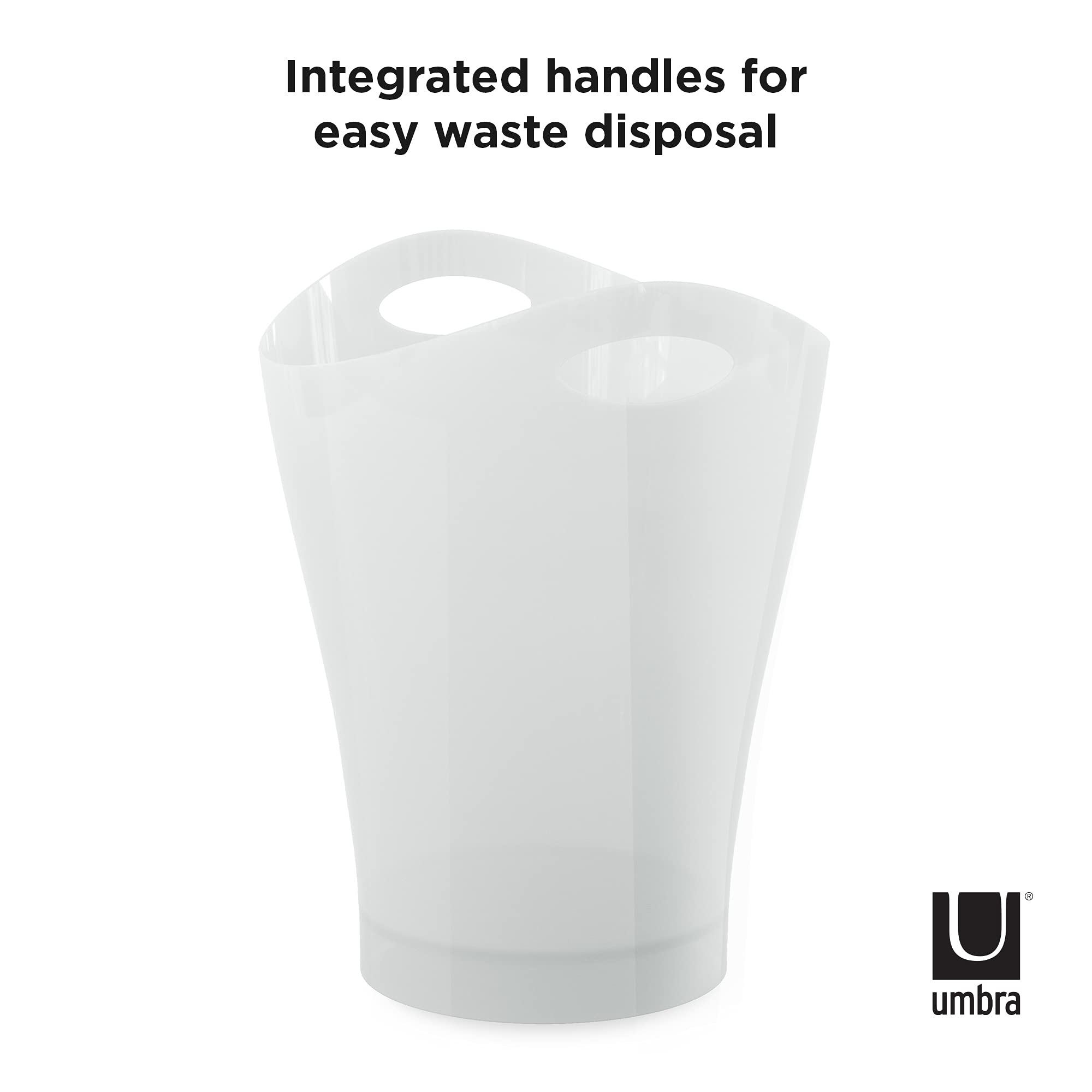 WASTEBASKET GARBINO WHT (Pack of 1)