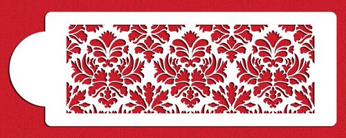 Designer Stencils Damask Cake Stencil Side (4.5''H X 12.5''W)