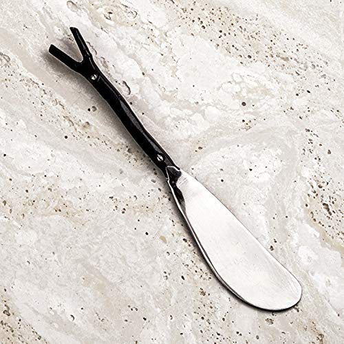 Rustic Tree Branch Steel Condiment Spreaders, Set Of 4