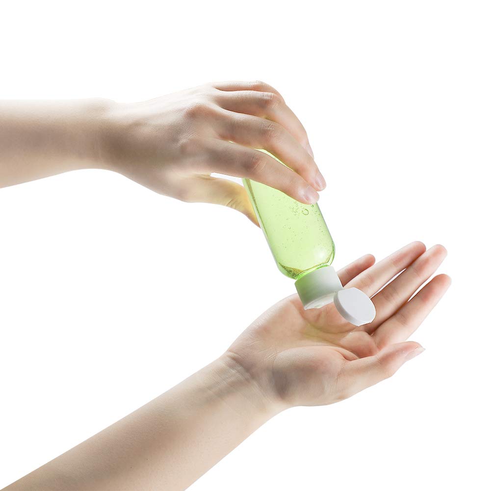 Tancano Plastic Travel Bottles, Clear 3.4Oz/100Ml Empty Lotion Bottle Small Squeeze Bottle Containers With Flip Cap For Shampoo