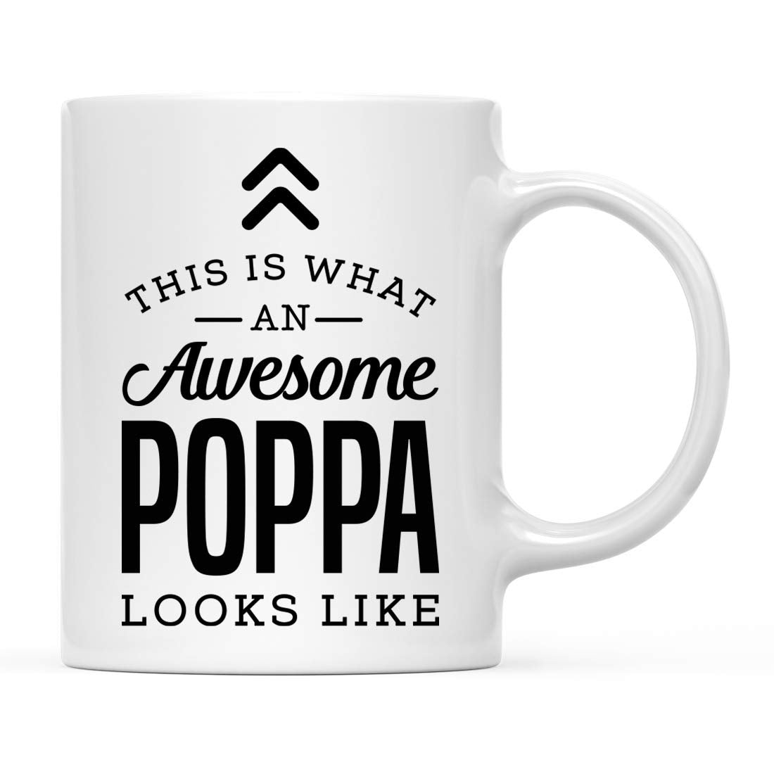 Andaz Press 11oz. Ceramic Coffee Tea Mug Gift, This is What an Awesome Poppa Looks Like, 1-Pack, Birthday Gift Ideas Coworker Hi
