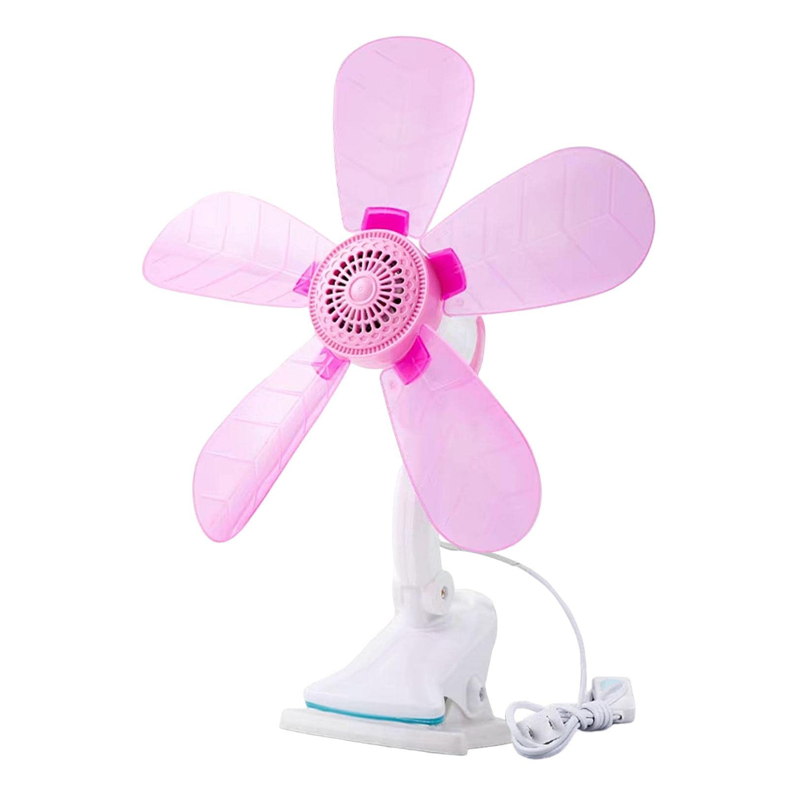 Enakshi Portable Clip Fan Electrical Fan Quiet Tabletop Fan For Camping Desktop Dorm Pink