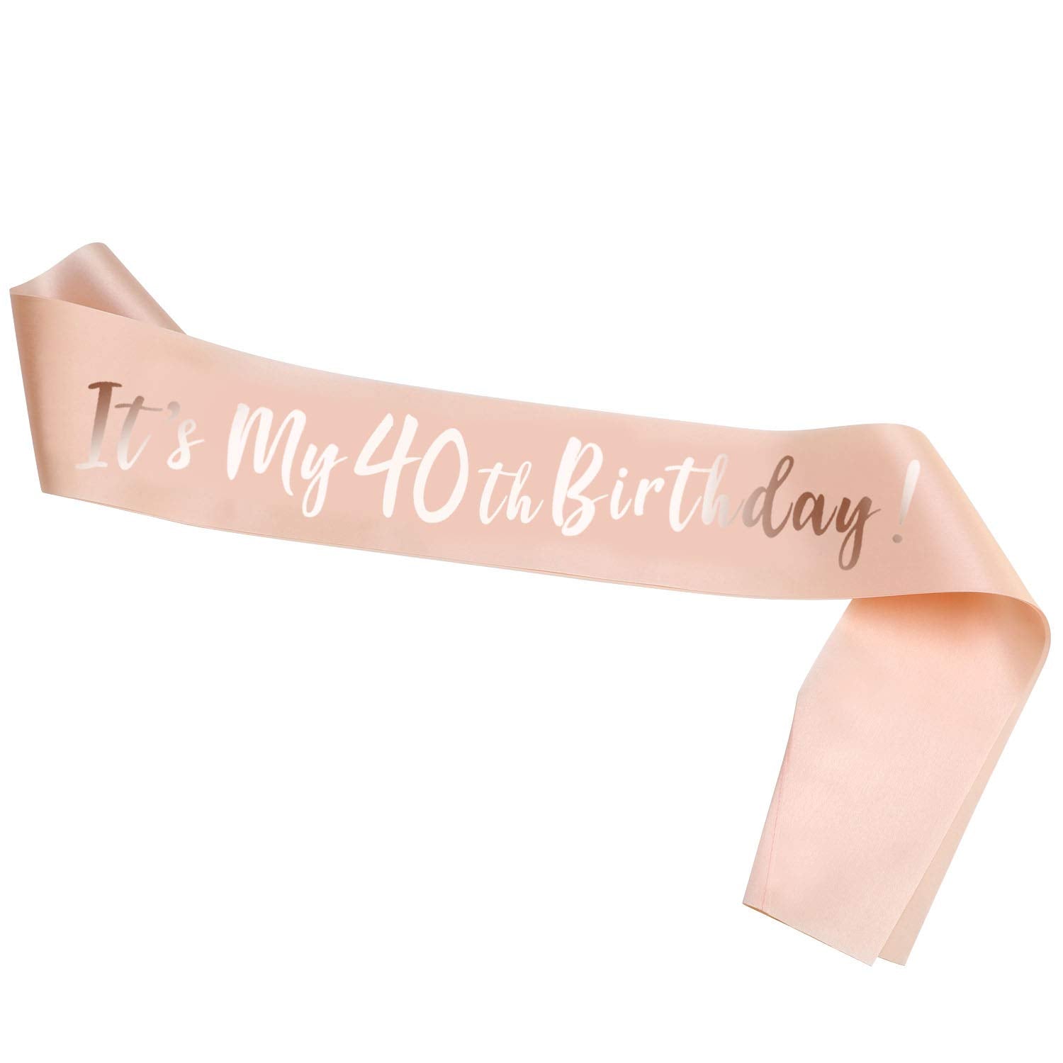 Howaf Rose Gold 40Th Birthday Sash, It 'S My 40Th Birthday Satin Sash For 40Th Birthday Decorations Women 40 Birthday Gift Party
