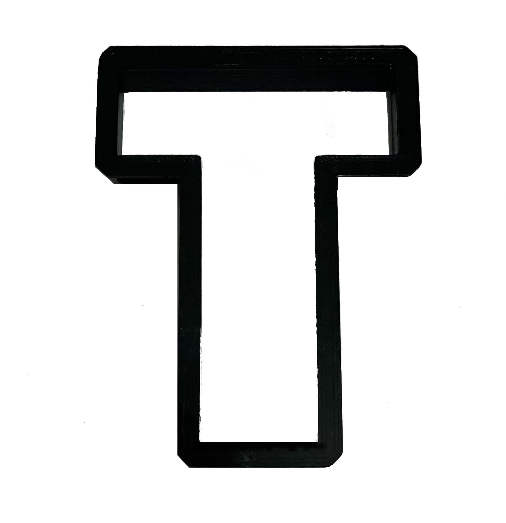 T Capital Block Letter Cookie Cutter With Easy To Push Design (3.5 Inch)