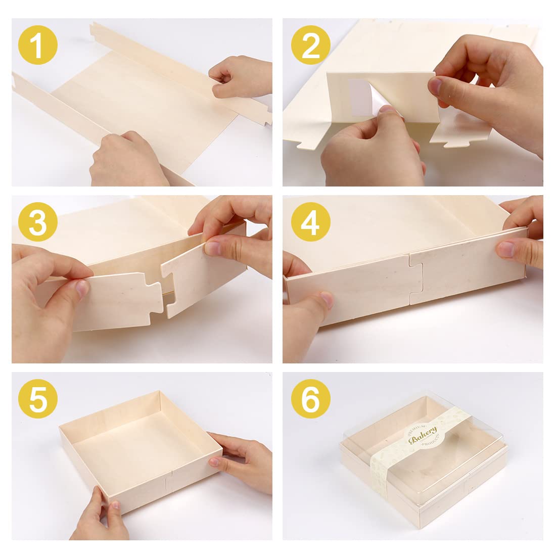 Deziwood 20 Pack Charcuterie Boxes With Clear Lids, 7X7X2.5 Square Cookies Boxes For Gift Giving, Treat Boxes For Donut Pastry S