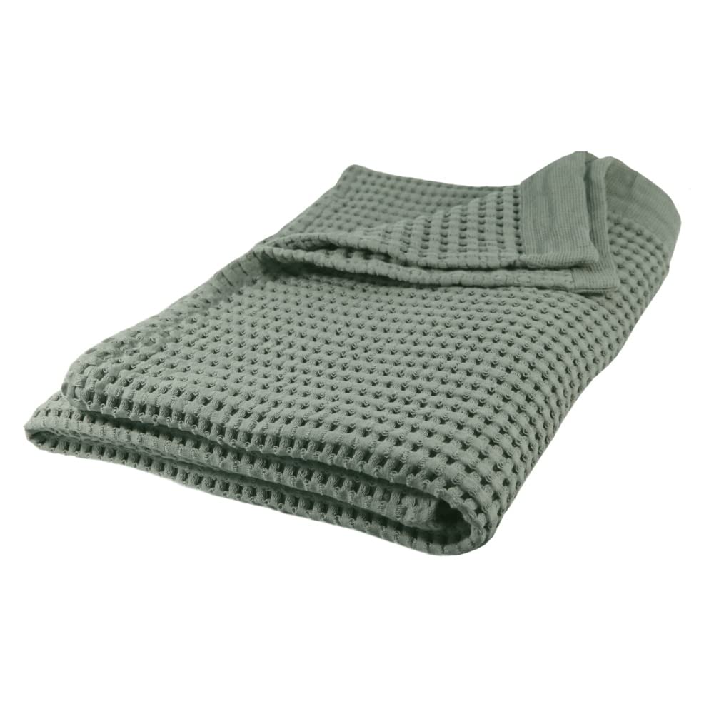 Gilden Tree Waffle Towels Quick Dry Thin Bath Sheets 40X80 Oversized Extra Large For Adults For Bathroom, Modern Style (Sage Gre