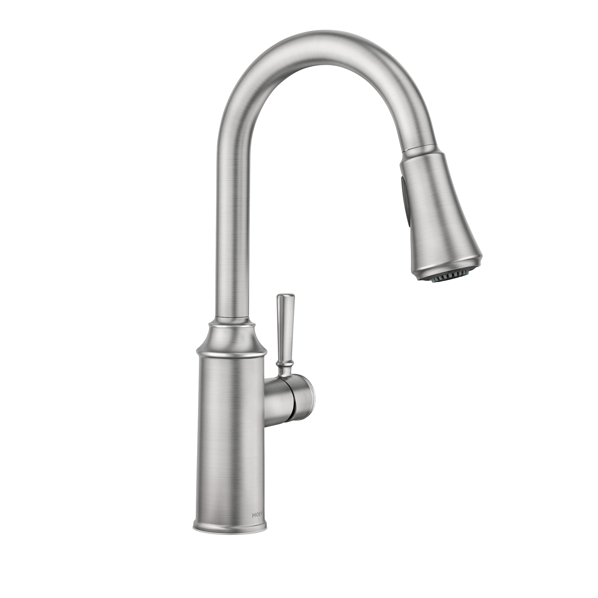 Moen Conneaut Spot Resist Stainless One-Handle High Arc Kitchen Sink Faucet With Power Boost For A Faster Clean, Kitchen Faucet