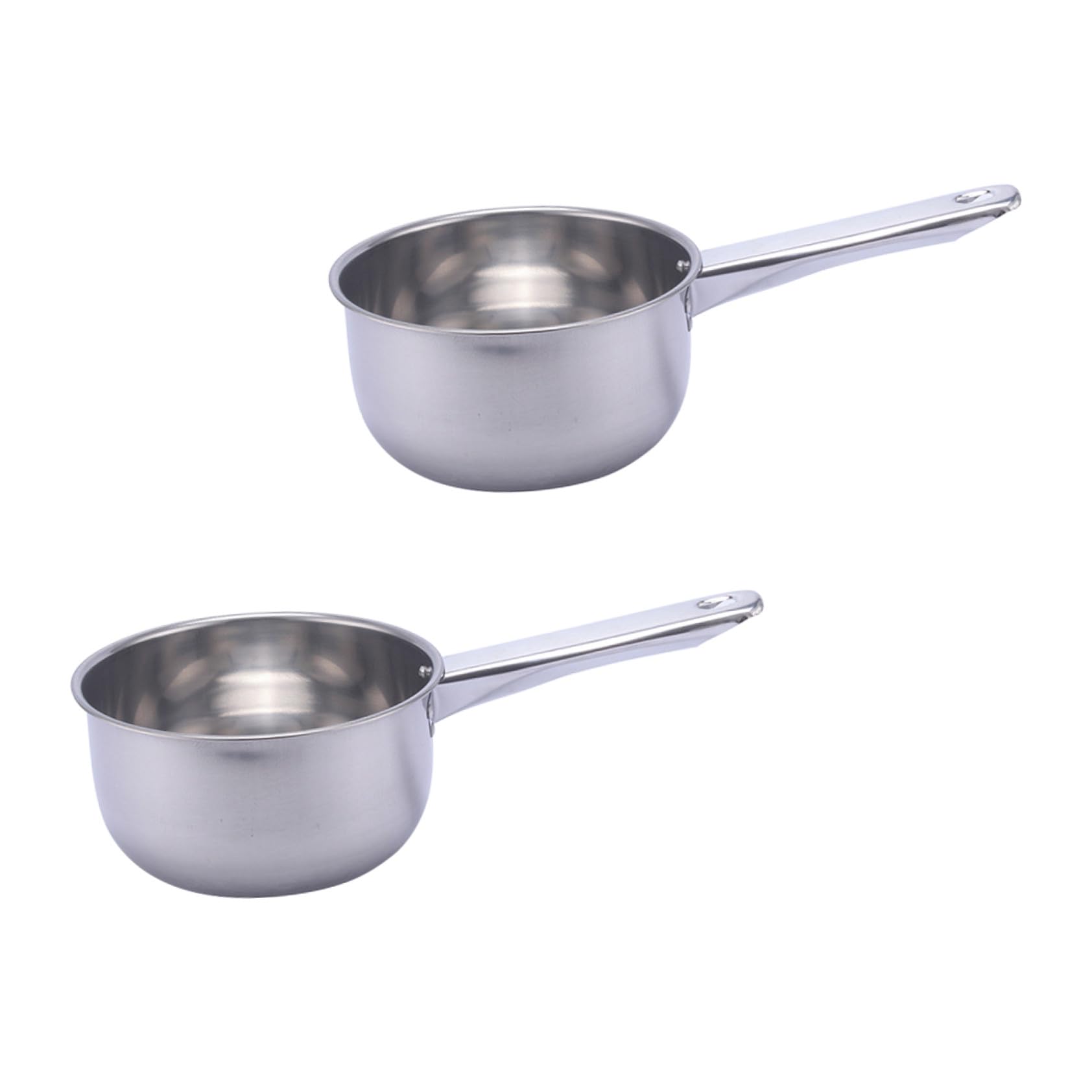 2pcs Stainless Steel Kitchen Ladles with Long Handle, Silver