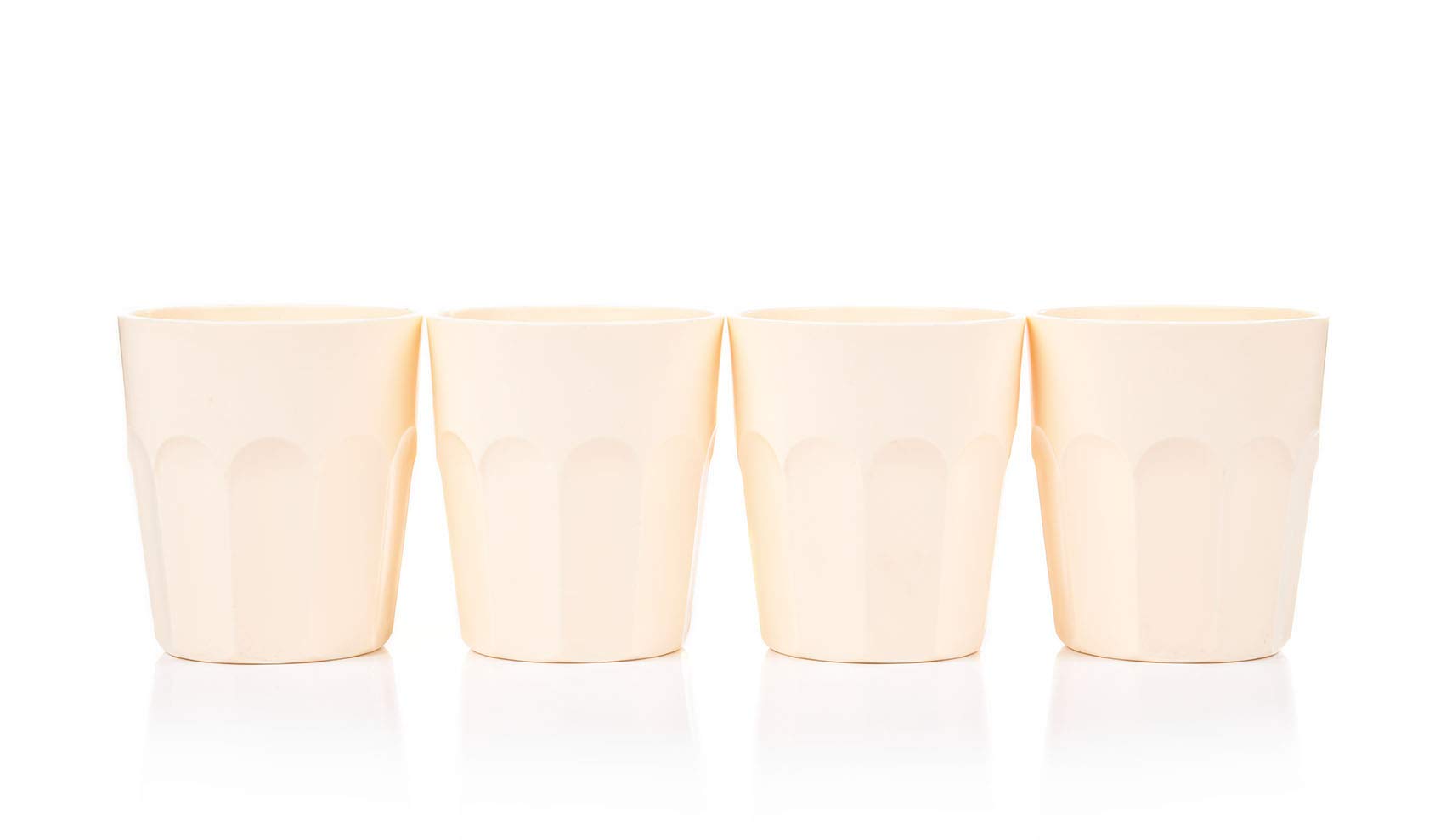 Mintra Home Unbreakable Tumblers 4 Pack (Small - 12Oz, Cream)