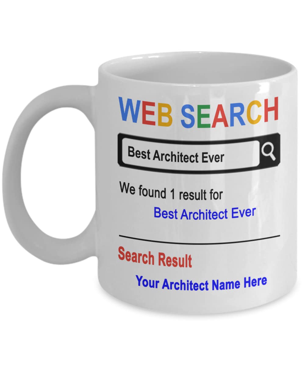 Spreadpassion Personalized Mug, Best Architect Ever, Gift For Architect, Birthday Christmas Basket Gift Idea, Custom Architect M