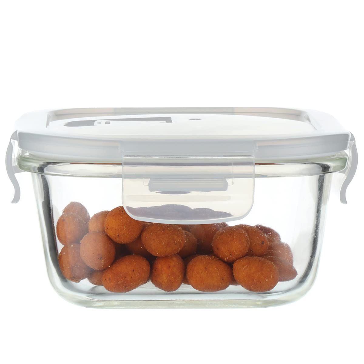Femora Borosilicate Glass Microwave Safe Square Food Storage Container,2100ml, 1 Year Free Replacement