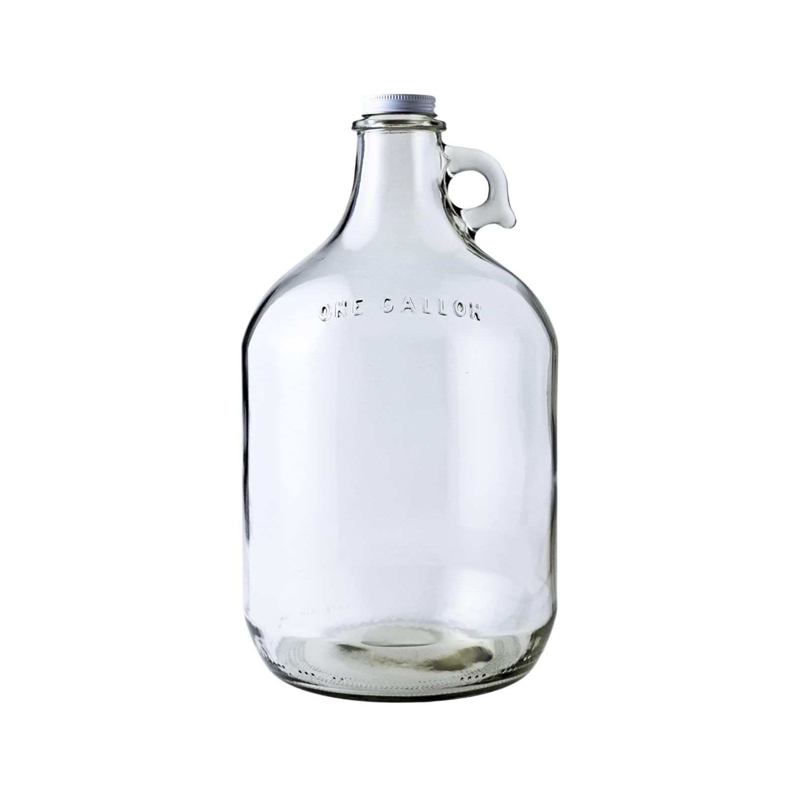 Fastrack Mn-Tf9E-S1Ra Glass Water Bottle Includes 38 Mm Metal Screw Cap, 1 Gallon Capacity, Clear