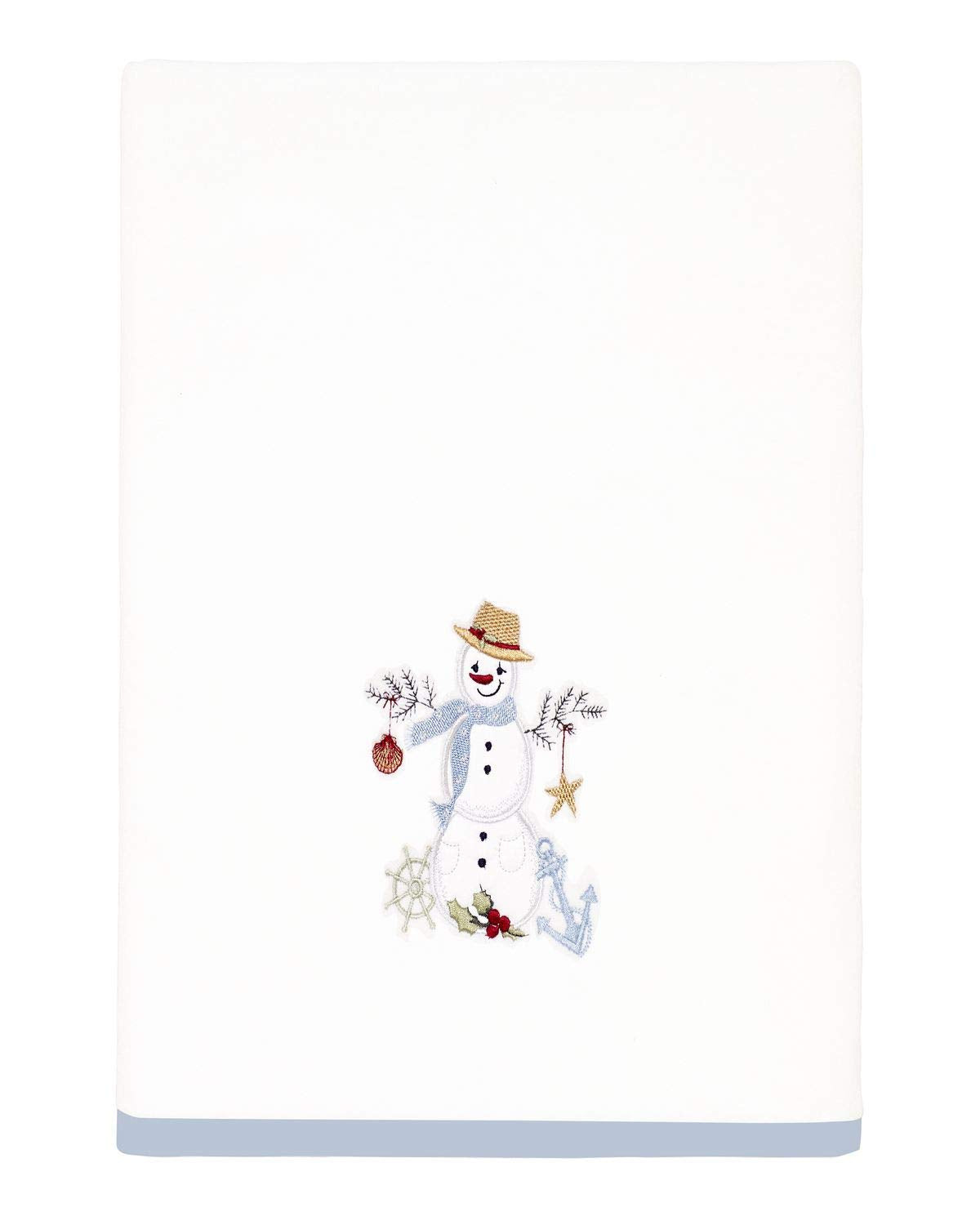 Avanti Linens - Bath Towel, Soft & Absorbent Cotton, Holiday Bathroom Decor (Coastal Snowman Collection)