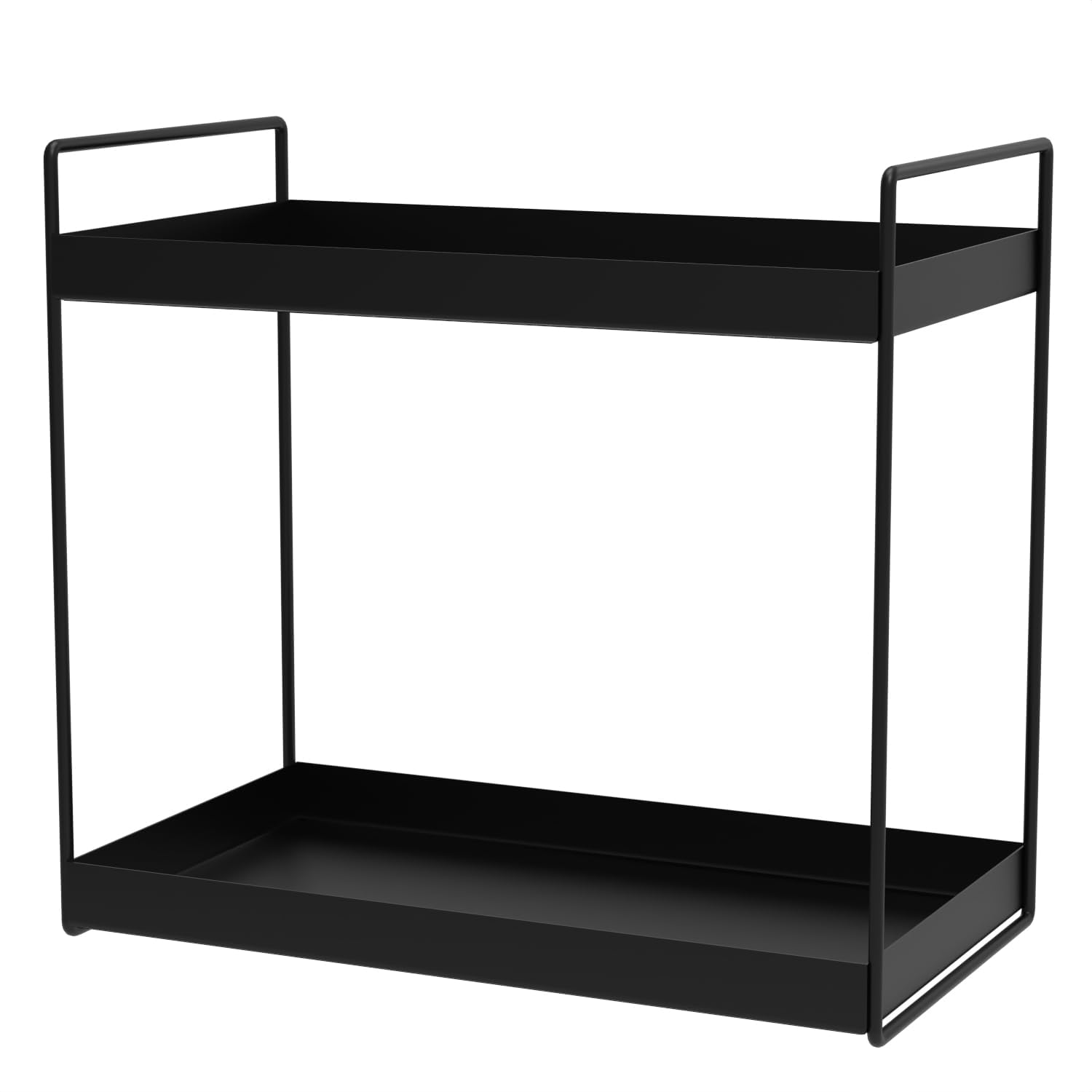 Darkpyro Multipurpose 2Tier Kitchen Countertop Spice Rack Organizer With Hooks | HeavyDuty Metal Storage Shelf For Jars, Condi