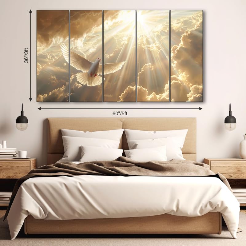 The Castle Decor Birds Painting With Frame Big Size 36X60 Wall Art For Living Room,Bedroom,Drawing Room,Hotels-Wooden Framed-765