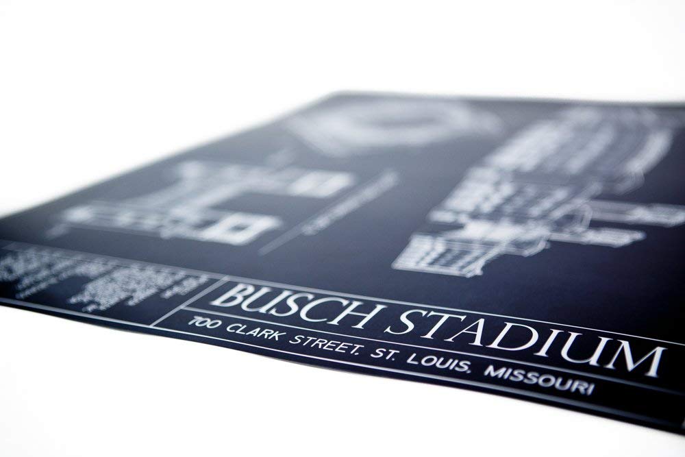 Busch Stadium Blueprint Print